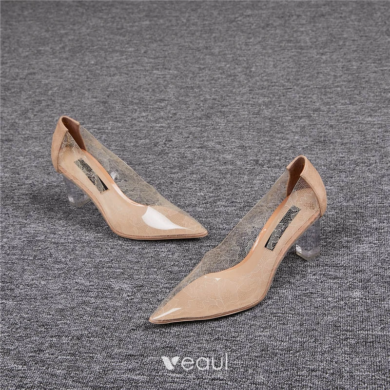 Escarpin transparent beige deals