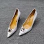 Schöne Weiß Strassenmode Leder Pumps Stilettos 5 cm 2020 Spitzschuh Pumps