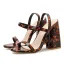 Chic / Beautiful Brown Street Wear Leopard Print Womens Sandals 2020 11 cm Thick Heels Open / Peep Toe Sandals