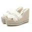 Chic / Beautiful Gold Beach Womens Sandals 2020 Lace Rhinestone 11 cm Wedges Open / Peep Toe Sandals