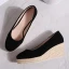 Modest / Simple Black Casual Braid Womens Shoes 2020 Suede 7 cm Wedges Round Toe