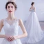 Abordable Blanche Robe De Mariée 2020 Princesse Encolure Dégagée En Dentelle Fleur Sans Manches Dos Nu Tribunal Train