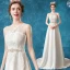 Abordable Ivoire Robe De Mariée 2020 Princesse Encolure Dégagée Perlage Cristal Perle En Dentelle Fleur Sans Manches Train De Balayage