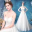 Abordable Ivoire Robe De Mariée 2020 Princesse Bustier En Dentelle Fleur Sans Manches Dos Nu Train De Balayage