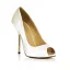 Schlicht Ivory / Creme Familienfeier Pumps 2020 11 cm Stilettos Peeptoes Pumps