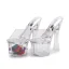 Sexy Transparent Argenté Club de carnaval Sandales Femme 2020 20 cm Talons Épais Peep Toes / Bout Ouvert Sandales
