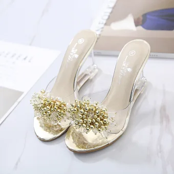 Fine Gull Casual Rhinestone Sandaler Dame 2020 8 Cm Kilehæl Peep Toe Sandaler