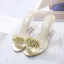 Chic / Beautiful Gold Casual Rhinestone Womens Sandals 2020 8 cm Wedges Open / Peep Toe Sandals