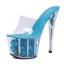 Charmant Bleu Jardin / Extérieur Sandales Femme 2020 17 cm Talons Aiguilles Peep Toes / Bout Ouvert Sandales