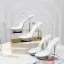 Sexy Blanche Club de carnaval Cristal Sandales Femme 2020 Bride Cheville 13 cm Talons Aiguilles Peep Toes / Bout Ouvert Sandales