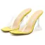 Transparent Yellow Casual Womens Sandals 2020 X-Strap 7 cm Stiletto Heels Open / Peep Toe Sandals