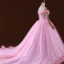 Romantic Candy Pink Ball Gown Corset Wedding Dresses 2017 Off-The-Shoulder Short Sleeve Backless Tulle Flower Cathedral Train