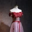 Chic / Beautiful Prom Dresses 2017 Off-The-Shoulder Short Sleeve Appliques Lace Flower Beading Bow Backless Floor-Length / Long Formal Dresses