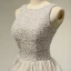 Chic / Beautiful Grey Prom Dresses 2017 Formal Dresses Evening Dresses  A-Line / Princess Scoop Neck Sleeveless Beading Ruffle Backless Organza