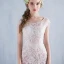 Modern / Fashion A-Line / Princess Beach Wedding Dresses 2017 Short Sleeve Backless Appliques White Glitter Lace Bow Sash Detachable Chapel Train