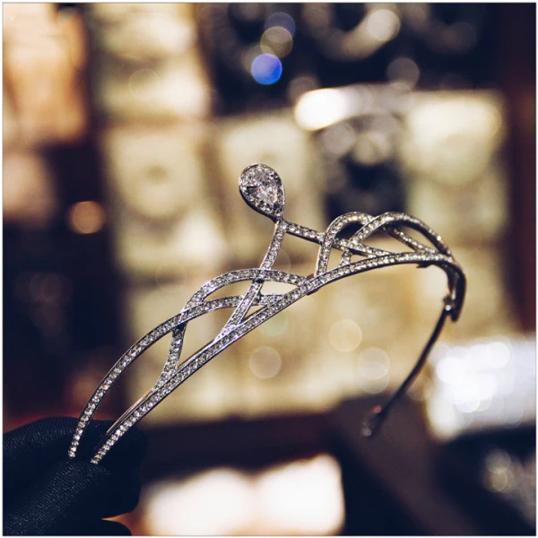 Classic Silver Tiara 2017 Rhinestone Metal Accessories Bridal Jewelry