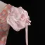Schöne Rosa Perlenstickerei Pailletten Ballkleider 2023 A Linie Eckiger Ausschnitt Geschwollenes Kurze Ärmel Rückenfreies Lange Ball Festliche Kleider