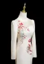 Vintage / Retro Ivory Lace Flower Evening Dresses 2025 Trumpet / Mermaid High Neck Long Sleeve Sweep Train Evening Party Formal Dresses