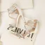 Fashion White Evening Party Womens Sandals 2020 Sequins Ankle Strap 10 cm Stiletto Heels Open / Peep Toe Sandals