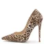 Fine Brun Gateklær Leopard Print Pumps 2020 12 cm Stiletthæler Spisse Pumps