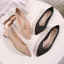 Chic / Belle Noire Désinvolte Plat Chaussures Femmes 2020 Cuir Faux Diamant À Bout Pointu