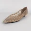Charming Beige Street Wear Leather Pumps 2020 Pierced Rhinestone 3 cm Stiletto Heels Pointed Toe Low Heel Pumps
