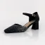 Chic / Beautiful Black Street Wear Womens Sandals 2020 Leather Rhinestone Ankle Strap 8 cm Thick Heels Square Toe Sandals