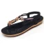 Bohemia Roman Black Beach Slipper & Flip flops 2020 Open / Peep Toe Flat Womens Shoes