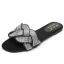 Bohemia Black Casual Rhinestone Flat Slipper & Flip flops 2020 Open / Peep Toe Womens Shoes