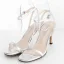 Sexy Silver Street Wear Womens Sandals 2020 Ankle Strap 10 cm Stiletto Heels Open / Peep Toe Sandals