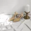 Schlicht Beige Büro OL Slingpumps Sandalen Damen 2020 Wildleder 8 cm Stilettos Spitzschuh Sandaletten
