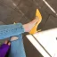 Schöne Gelb Büro OL Pumps 2020 Lackleder 8 cm Stilettos Spitzschuh Pumps