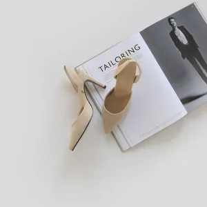 Piękne Beżowe Zużycie Ulicy Zamszowe Slingback Sandały Damskie 2020 10 Cm Szpilki Szpiczaste Sandały
