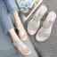 Bohemen Zilveren Zomer Straatkleding Rhinestone Pantoffel & Slippers 2020 Peep Toe Platte Damesschoenen