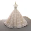 Chic / Belle Ivoire Robe De Mariée 2018 Robe Boule Appliques Ceinture V-Cou Dos Nu Sans Manches Chapel Train Mariage