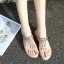 Bohemia Summer Gold Beach Rhinestone Slipper & Flip flops 2020 Open / Peep Toe Flat Womens Shoes