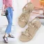 Bohemia Beige Summer Beach Rhinestone Slipper & Flip flops 2020 Open / Peep Toe Flat Womens Shoes