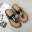 Moda Lato Czarne Zużycie ulicy Pantofle & Klapki 2020 Perła Rhinestone Płaskie Peep Toe Buty Damskie