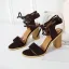 Chic / Beautiful Black Street Wear Suede Womens Sandals 2020 Ankle Strap 9 cm Thick Heels Open / Peep Toe Sandals