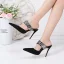 Fashion Summer Black Casual Suede Womens Sandals 2020 Leather Rhinestone 10 cm Stiletto Heels Pointed Toe Sandals