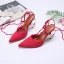 Chic / Beautiful Red Street Wear Womens Sandals 2020 Amazing / Unique Stiletto Heels 10 cm Ankle Strap Pointed Toe Sandals