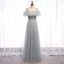 Scintillantes Argenté Gris Robe De Soirée 2020 Princesse Bretelles Spaghetti Paillettes Manches Courtes Dos Nu Longue Robe De Ceremonie