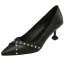 Enkel Svart Kontor OL Pumps 2020 Lær Klinke Stiletthæler 6 cm Spisse Pumps