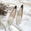 Elegant Ivory Satin Pearl Wedding Shoes 2020 Leather 5 cm Stiletto Heels Pointed Toe Wedding Pumps