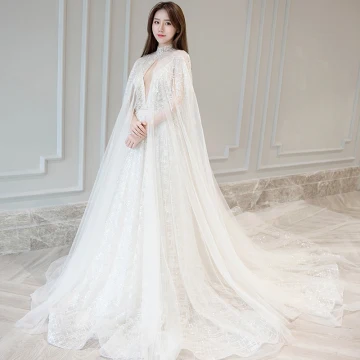 Sexy Ivoire Robe De Mariée 2018 Princesse Appliques En Dentelle Avec Châle Détachable Bretelles Spaghetti Dos Nu Sans Manches Chapel Train Mariage