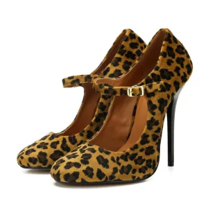 Chic Beautiful Tan Street Wear Suede Leopard Print Pumps 2020 13 Cm Stiletto Heels Pointed Toe Pumps