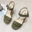 Chic / Beautiful Clover Green Street Wear Suede Womens Sandals 2020 9 cm Wedges Open / Peep Toe Sandals