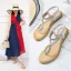Fine Sølv Strand Flate Sandaler Dame 2020 Rhinestone Peep Toe Sandaler