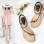 Sjarmerende Sommer Svart Casual Flate Sandaler Dame 2020 Rhinestone Peep Toe Sandaler