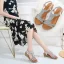 Enkel Casual Sølv Sandaler Dame 2020 4 cm Lav Hæl Peep Toe Sandaler